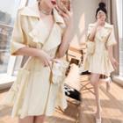 Short-sleeve Double Breasted Blazer Dress