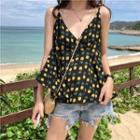 V-neck Pineapple Print Camisole Top