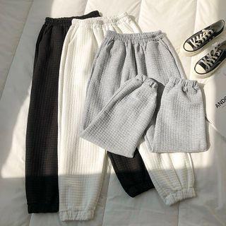 Plaid High-waist Joggers