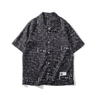 Couple-matching Elbow-sleeve Lettering Shirt