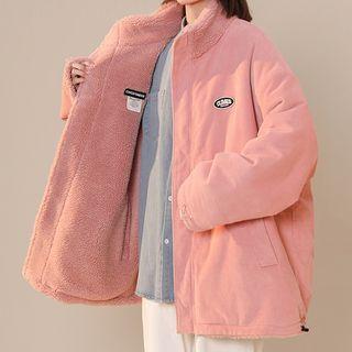 Fleece Panel Corduroy Two Way Jacket