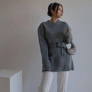 Oversized Sweater With Belt