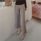 Herringbone Knit Wide-leg Pants