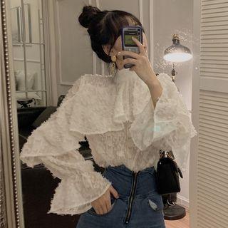 Ruffle Flared-sleeve Blouse