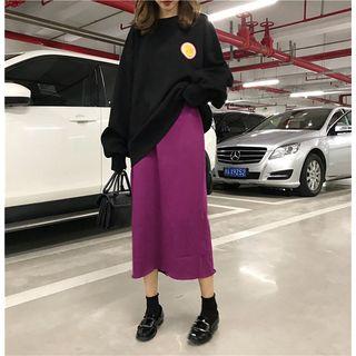 Letter Sweatshirt / Midi Skirt