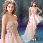 High Low Tube Evening Dress