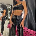Set: Cropped Camisole + High Waist Leggings