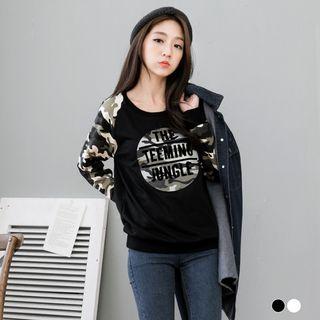 Paneled Raglan Sweatshirt