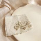 Faux Pearl Bow Dangle Earring White - One Size