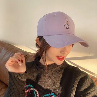 Duck Embroidered Baseball Cap Purple - One Size