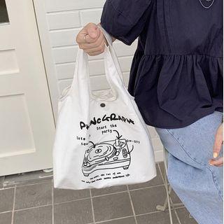 Print Shopper Bag Beige - One Size