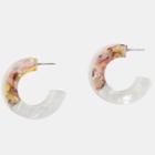 Acetate Open Hoop Earring 1 Pair - As Shown In Figure - One Size