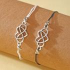 Set Of 2: Infinity Heart Alloy String Bracelet