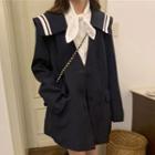 Tie-neck Blouse / Sailor Collar Single-breasted Coat
