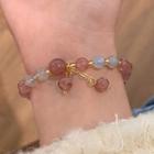 Bead Bracelet Pink & Gold - One Size