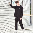 Set: Long-sleeve Pullover + Drawstring Sweatpants