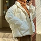 Stand-collar Pocket-detail Long-sleeve Jacket