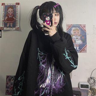 Lightning Print Sweatshirt