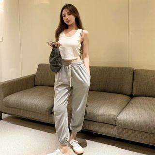 Plain Tank Top / Harem Sweatpants