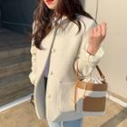 Single Breasted Tweed Blazer Off-white - One Size