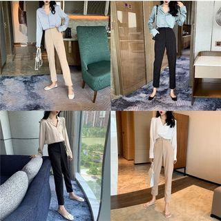 V-neck Shirt / Straight Fit Pants