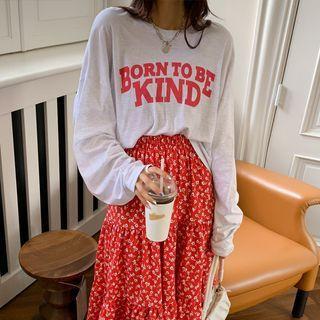 Letter Oversize Crop T-shirt
