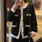 Tweed Color-block Jacket