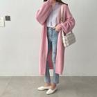 Bishop-sleeve Open Longline Cardigan