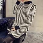 Long-sleeve Striped Sweater Mini Dress