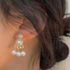 Retro Faux Pearl Earring White - 1447a#