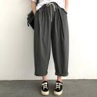 Mid Rise Pinstriped Baggy Pants