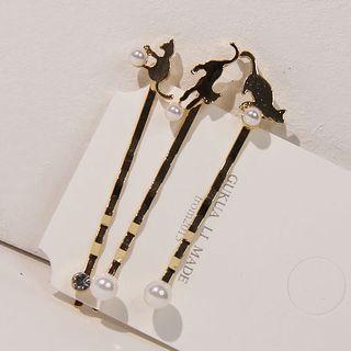 Rhinestone Cat Hair Clip / Set
