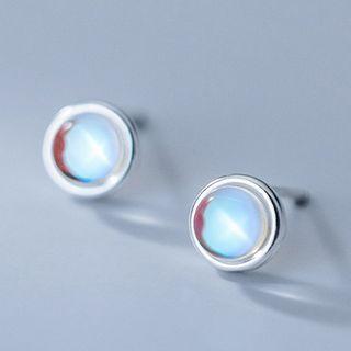 Glass Bead Sterling Silver Earring 1 Pair - S925 Silver - Earrings - Silver - One Size