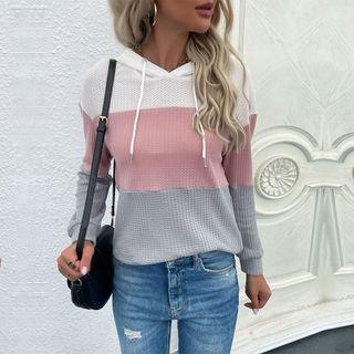 Color Block Openwork Sweater