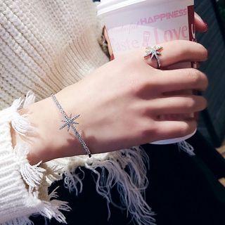 Set: Rhinestone Bangle + Ring
