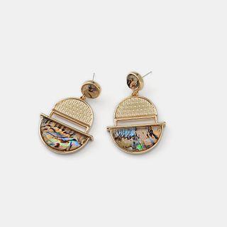 Resin Dangle Earring 1 Pair - S925silver - One Size
