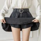 Denim A-line Skirt / Skort