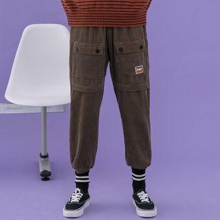Corduroy Straight-cut Cargo Pants
