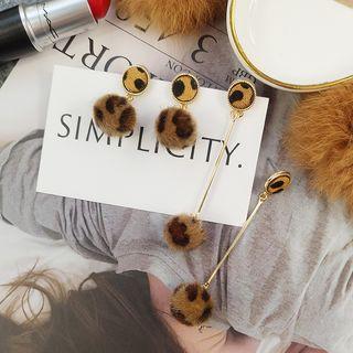 Leopard Print Drop Earring