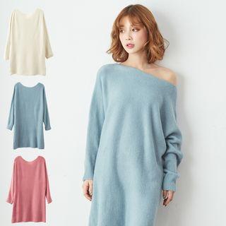 Off-shoulder Mini Sweater Dress