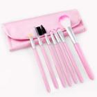 Makeup Brush Set (pink) 7 Pcs + Bag
