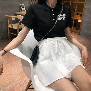 Short-sleeve Polo Shirt / Wide-leg Shorts