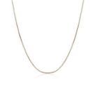 18k Solid Rose Gold Classic Box Chain Necklace With Spring Ring Clasp, 16