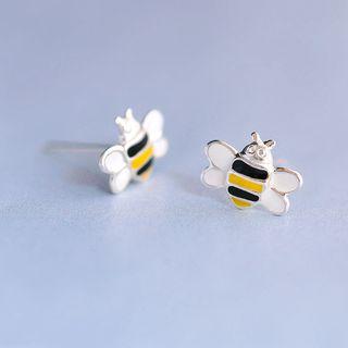 Sterling Silver Bee Studs
