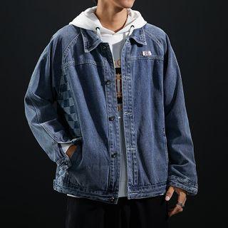 Check Panel Denim Jacket