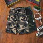 Camo Print Straight Leg Shorts