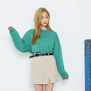 Drop-shoulder Long-sleeve Pullover