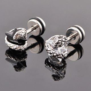 Single Rhinestone Through & Through Earrings