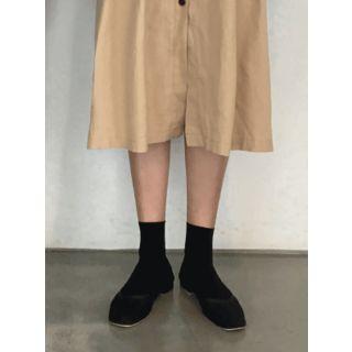 Almond-toe Faux-suede Flats
