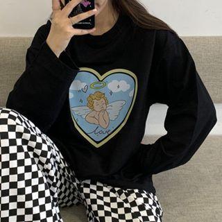Heart Angel Print T-shirt